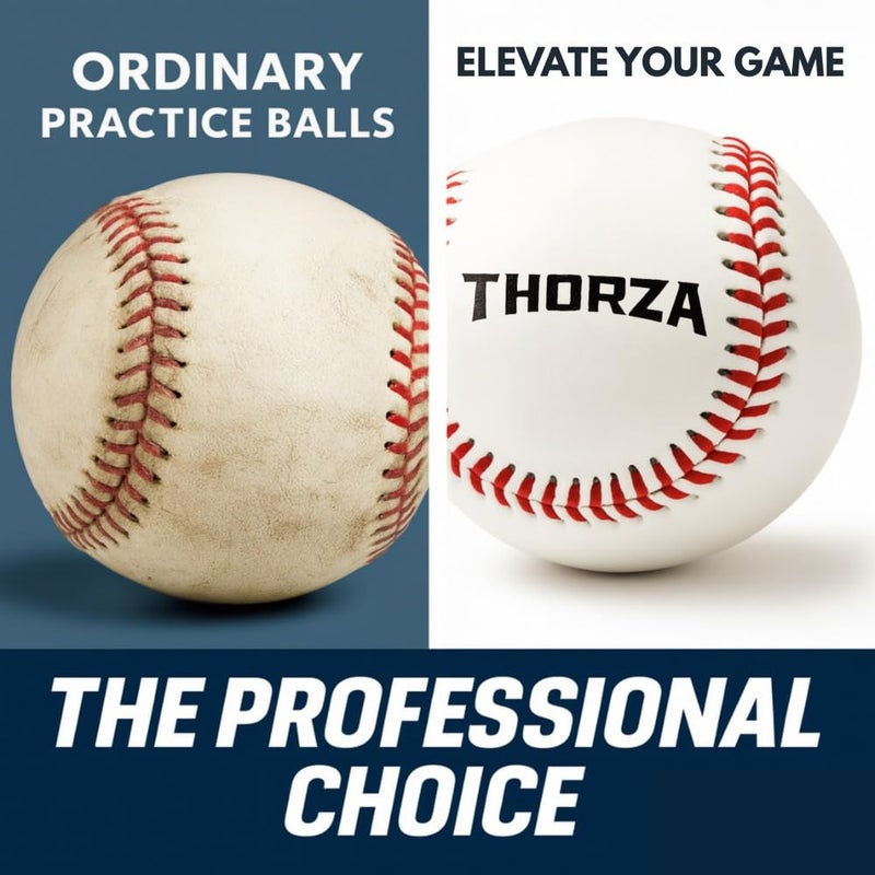 Thorza Weighted Baseballs for Pitching & Throwing Training - Velocity Building Balls for Hitting Practice & Strength Development - Youth to Pro, (6,8,10 and 12 Oz) - Set of 4 (9" Balls) - Image 5